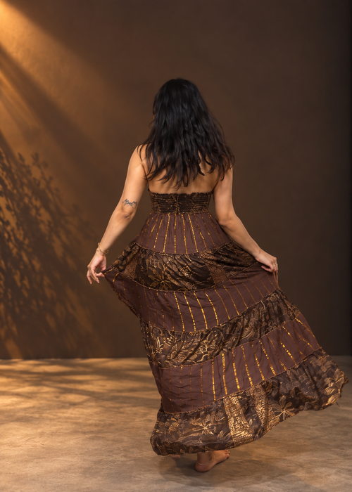 Cocoa Bloom Maxi Dress