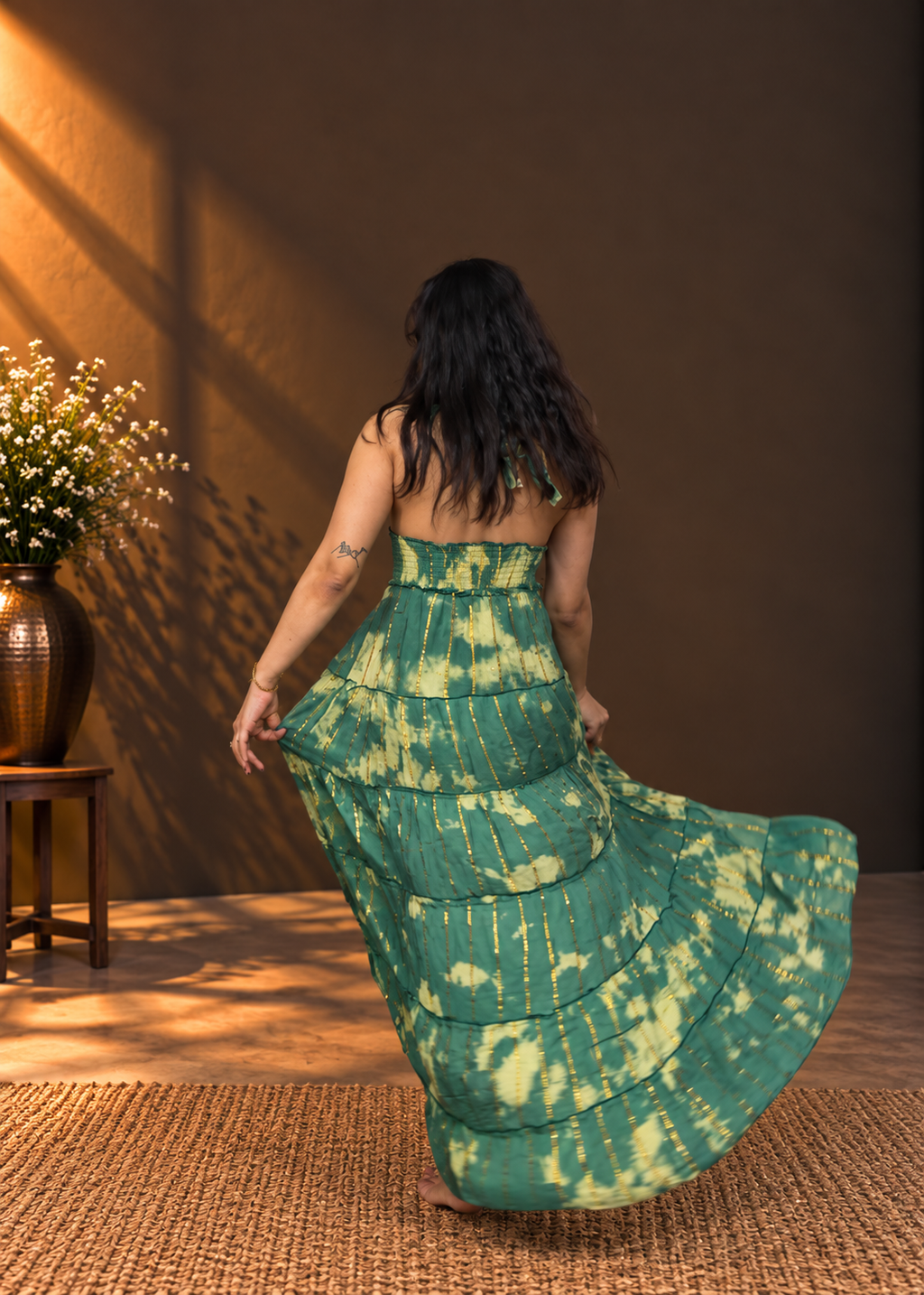 Emerald Garden Maxi Dress