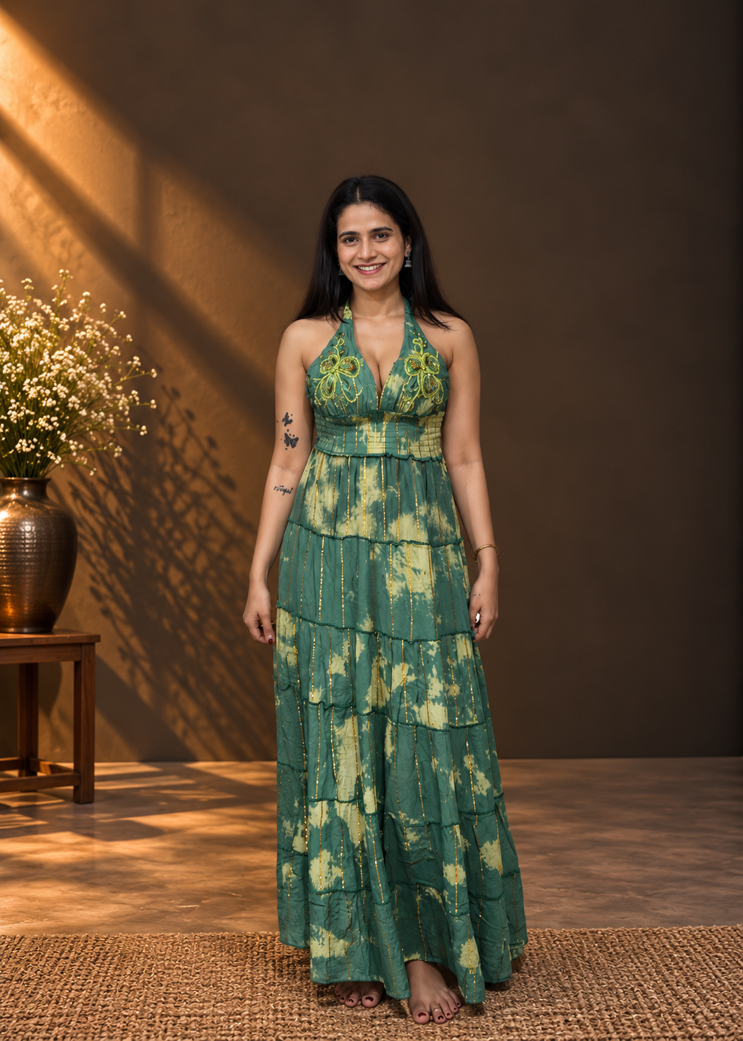 Emerald Garden Maxi Dress