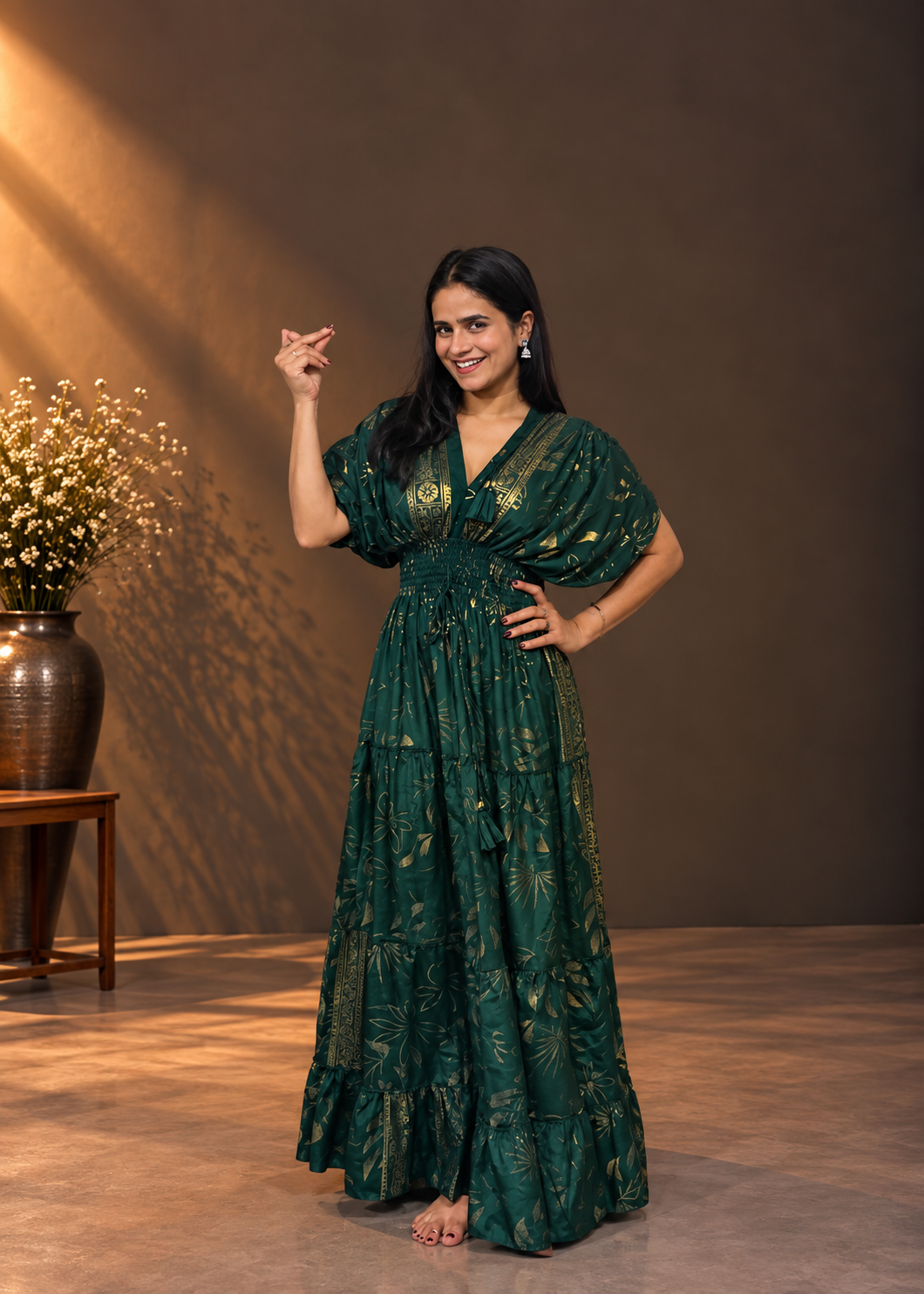 Evergreen Royal Maxi Dress